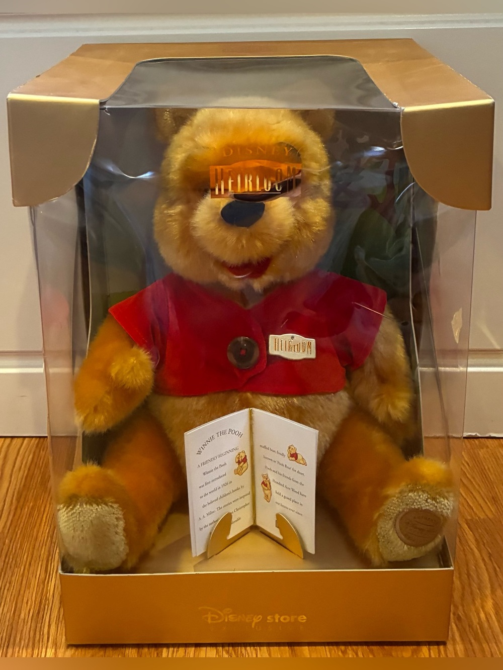 Disney Winnie the Pooh Plush Heirloom Exclusive with Red Shirt and Golden Fur